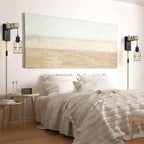 Wall Sconces Set of 2, Wall Lamp with Plug in Cord with Metal Cage Lampshade, Wall Lights with Solid Wood for Bedroom Living Room Garage Porch