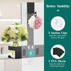 Emibele Over The Door Shower Caddy, 304 Stainless Steel Hanging Shower Caddy Rustproof Shower Shelves, No Drilling Hanging Shower Organizer for Bathroom Glass Door, Black