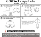 2 Pack 4"×9" × 8.3”inches Spider Small Square Lampshades for Wall Lamps Table Lamps Floor Lamps-Wall Mount Lamp Shade White Texture Lampshades Replacement for Bedroom By GO&SO