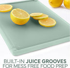 COOK WITH COLOR Extra Large Cutting Board Set, Jumbo-Sized Boards with Rubber Border for Enhanced Cooking Experience, 3-Piece, Sage