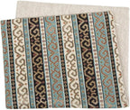 Throw Pillow Covers Turquoise and Black - 14 x 24 Inches Decorative Kilim Lumbar Pillows, Boho Room Decor for Couch, Bohemian Outdoor Case for Farmhouse, Ethnic Shams