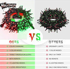JMEXSUSS 200 LED Halloween Lights Outdoor, 66ft Red and Green String Lights with Remote, Connectable Waterproof Color Changing Christmas Lights for Party Yard Christmas Halloween Decor