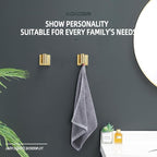 KOKOSIRI Robe Hooks Bathroom Towel Coat Hook for Bath Kitchen Wall 2 Pack Brushed Gold Stainless Steel B1013BG-P2