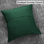 PHF Truly Velvet Euro Sham, 26"x 26",No Insert, 2 Pack Color Gradient Euro Throw Pillow Covers, Ultra Soft Cozy Pillow Covers for Home Decorative, No Shedding, No Pilling, Green