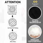 Sioloc Soft Knot Ball Pillows,Round Throw Pillow Cushion Home Decoration Plush Pillow,Throw Knotted Pillow Handmade Round Plush Pillow（7.8inches,Black）