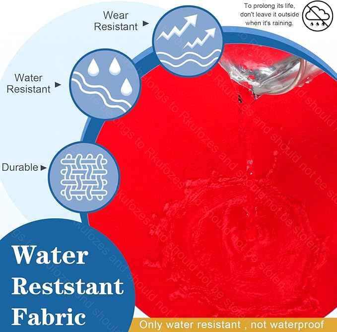 14 PCs Patio Cushion Covers for 7 PCs Outdoor Furniture Sectional Seating Sets Water Resistant Plus 2 Throw Pillows (Red, 24.8(L)*24.8(W)*3.14(T) inches)