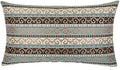 Throw Pillow Covers Turquoise and Black - 14 x 24 Inches Decorative Kilim Lumbar Pillows, Boho Room Decor for Couch, Bohemian Outdoor Case for Farmhouse, Ethnic Shams