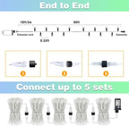 66FT 200 LED Christmas Lights Outdoor, Plug in Christmas String Lights Indoor, Waterproof & 8 Modes & Timer Function, Connectable Fairy Twinkle Light for Bedroom Patio Garden Xmas Decor, Blue Green