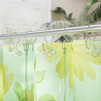 AmazerBath Shower Curtain Hooks Sage Green Shower Curtain Rings, Simple Double Hook Shower Curtain Hooks Rust Proof, Smooth Sturdy Metal Shower Hooks for Shower Curtain Rod, 12 Pcs Shower Rod Hooks