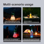 NxyznmqlCamping Essentials, Rechargeable Waterproof LED Color Changing Light, Waterproof Portable Light with Bottle Adapter, Outdoor Emergency Light (Green)