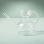 Modern Sprout Plant Watering Can - Handcrafted from Borosilicate Glass - Long Spout Vessel for Indoor Plants - 32 Oz Capacity - Multipurpose Watering Can and Flower Vase for Houseplants (Clear)