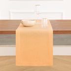 Solino Home Linen Table Runner 120 Inches Long - 100% Pure Linen Peach Table Runner 14 x 120 Inch - Fete