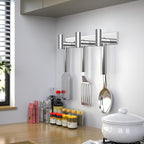 Wall Mounted Coat Rack-3 Hooks, Heavy Duty Stainless Steel Wall Hooks for Towel Coat Bag, Hat Rack Coat Hanger Coat Hooks Towel Racks for Bathroom Entryway Kitchen Office (Silver, 1 Pack)