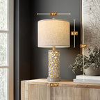 22" Farmhouse Table Lamp,Dual Light Touch Lamp with 3-Level Dimming,Lamps for Bedroom with USB A+C Charging Ports,Lamps for Living Room