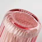 2 Pack Qtip Holders for Bathroom, Clear Glass Apothecary Jars with Lids,Vintage Bathroom Canisters for Cotton Balls,Swabs,Floss Picks,Hair Ties,Vanity Organizer and Storage Decor (Pink)