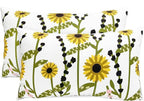 Decorative Throw Pillow Covers Set of 2 Sunflower Pillow Covers 12x20 inch Super Soft Short Plush Floral Square Throw Pillows,Farmhouse Outdoor Pillow Covers for Couch Sofa Bed Living Room