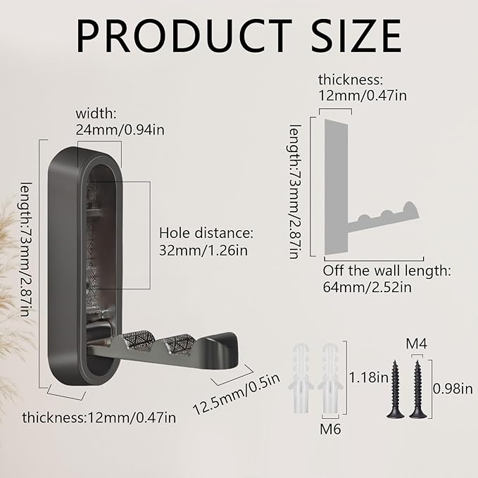2PCS Foldable Wall Hooks, Heavy Duty Zinc Alloy Folding Wall Hooks,Folding Coat Hooks, Flip Down Hook for Hanging Coats, Bags, Hats, Cooking Utensil, Bathrobes, Keys (Black)