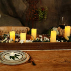 Homemory Ivory LED Pillar Candles - Battery Operated Candle, Real Wax Flameless Candles, 4-9" Set of 9, Unscented, Remote & Timer