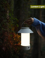 Rechargeable Outdoor Lantern Waterproof, Dimmable Warm White & Flickering Flame Mood Light, Portable Cordless Table Lamp for Patio/Camping/Shower/Emergency Power Outage (White)