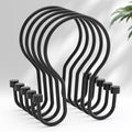 AmazerBath Shower Curtain Hooks Black Shower Curtain Rings with Cylindrical Design, Metal Shower Curtain Hooks Rust Proof, Smooth Glide Double Shower Hooks Rings for Shower Curtain