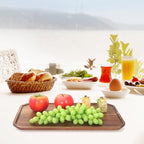 2 Pcs Large Wooden Serving Trays Fruit Platters Acacia Wood Charcuterie Boards for Food Tray Cheese Serving Board Rectangular Plates Meat Charcuterie Platter Decorative Vegetable Tray