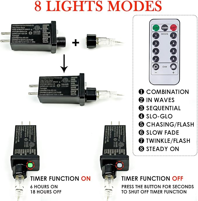 Extra Long 99Ft 300 LED Fairy Lights Plug in with Remote, Waterproof String Lights Outdoor & Indoor 8 modes with Timer, Twinkle Light for Girl's Room Garden Birthday Christmas Decorations (Warm White)