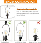 Lamp Shades Set of 2, Drum Lampshades 13" Top x 13" Bottom x 10" High with Spider Fitter, Large Replacement Lamp Shades for Table Lamps, Floor Lamps, Easy Assembly Required (2, Beige)