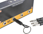 Guitar Key Holder Box, Home Keys Hooks for Guitar-Enthusiasts, Musicians Decor & Organization with 4 Keychains and 1 Wall Mounting Kit (Metal Texture Black)