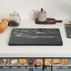 Natural Black Marble Pastry and Cutting Board, 12x16x0.7 Inch, Heavy for Dough Chocolate, Pack of 1