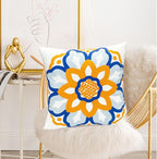 Decorative Throw Pillow Covers Set of 2 Dahlia Floral Pillow Covers 20x20 inch Super Soft Short Plush Square Throw Pillows,Farmhouse Outdoor Pillow Covers for Couch Sofa Bed Living Room