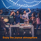 QITONG 4 Pack White Solar Fairy Lights, Each 33ft 100 LED String Light Outdoor Waterproof, 8 Modes Silver Wire Christmas Twinkle Lights