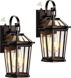 VIANIS 2-Pack Oil Rubbed Bronze Outdoor Lights Wall Mount, Dusk to Dawn Wall Lights for House Outside, Aluminium Modern Porch Lights Sconce, Exterior Wall Lantern Fixture with Waterproof, Anti-Rust