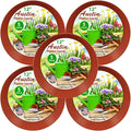 4 inch (3.5" Base) Case of 5 Plant Saucers - Terra Cotta Colored Polypropylene,Heavy Duty Indoor/Outdoor Pan,Collects Flower Pot Drainage and Excess Water, Made in USA