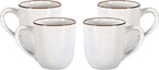 Stoneware Euro-Nordic 20pc Dinnerware Set, Shiny White With Speckled Effect