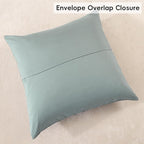 PHF Truly Velvet Euro Sham, 26"x 26",No Insert, 2 Pack Color Gradient Euro Throw Pillow Covers, Ultra Soft Cozy Pillow Covers for Home Decorative, No Shedding, No Pilling, Dusty Blue