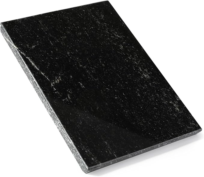 Koville Brazilian Natural Marble Cutting Board for Kitchen, 12x8inch Hand Crafted Marble Slab for Cheese, Charcuterie, Pastry Board - Wedding Gift, House Warming Gift