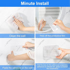 Diesisa 2pc Acrylic Wall Mount Organizer, Adhesive Clear Cabinet Door Organizer,Acrylic Shelves for Wall,No Drilling Hang Walls,with Self Adhesive Tape, for Bathroom, Kitchen, Living Room
