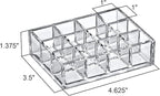 Amazing Abby - Allure - 2-Pack 12-Slot Acrylic Lipstick Organizer, Lipstick Holder, Lip Gloss Holder, Cosmetic Storage Display, Perfect Storage Solution for Drawer and Vanity (Slot Size: 1.0" x 1.0")