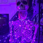 WATERGLIDE Extra Long 328 FT Halloween Lights, 1000 LED Outdoor Fairy String Light, Green PVC Copper Wire Christmas Lights, Plug in 8 Modes & Waterproof for Tree Party Home Yard Decor, Purple