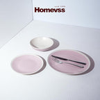 Rock Ridge Speckled Stoneware Dinnerware Set (18pc Set, Pink and Ivory)
