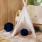Sioloc Soft Knot Ball Pillows,Round Throw Pillow Cushion Home Decoration Plush Pillow,Throw Knotted Pillow Handmade Round Plush Pillow（7.8inches,Navy）