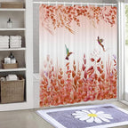 Shower Curtain, Kingfisher Autumn red Shower Curtain -72 "W x 72" L with 12 Hooks, Weighted Hem Shower Curtain, Waterproof Bathroom Shower Curtain, red Leaf Kingfisher Shower Curtain