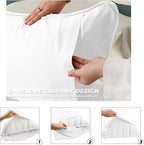 BOSOWOS Standard Size Pillow Shams Set of 2, Ultra Soft Breathable 20 x 26 Inches Pillow Case Envelope Closure, Microfiber Farmhouse Bed Pillowcases for Easy Care, White