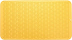 Silicone Dish Drying Mat for Multiple Usage,Easy clean,Eco-friendly,Heat-resistant Silicone Mat for Kitchen Counter or Sink,Refrigerator or Drawer Liner Yellow 4XL 32 inches x 18 inches