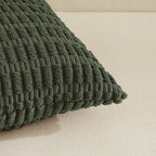Fancy Homi Boho Olive Green Decorative Throw Pillow Covers 12x20 Inch for Couch Bed Sofa, Rustic Modern Farmhouse Home Decor, Soft Plush Corduroy Cute Square Cushion Case 30x50 cm