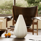 RONDURE 12.5" Modern Ceramic Table Lamp, Modern Bedside Lamps for Bedroom, Living Room and Nightstand, White Translucent Ceramic Shade, Warm Ambient Lighting, Home Decor