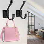 2 Pack Antique Black Coat Robe Hooks for Wall Hanging Hat, Key, Bag, Robe, Towel, Mudroom Hook Entrance Bathroom Door Decorative Heavy Duty Hats Hanger