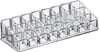 Amazing Abby - Glamour - 24-Slot Acrylic Lipstick Organizer, Lipstick Holder, Lip Gloss Holder, Cosmetic Storage Display, Perfect Storage Solution for Drawer and Vanity (Slot Size: 0.9" x 0.9")