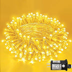 40ft 120 LED Christmas Lights Outdoor, Warm White Christmas String Lights Indoor 8 Modes Clear Wire, Connectable Twinkle Fairy Lights Plug in for Bedroom Wedding Tree Christmas Decorations