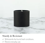 ZCCZ Bathroom Accessory Set, 4 Pcs Matte Black Bathroom Vanity Countertop Bathroom Décor Sets Accessories with Soap Dispenser, Toothbrush Holder Set, Tumbler, Soap Dish